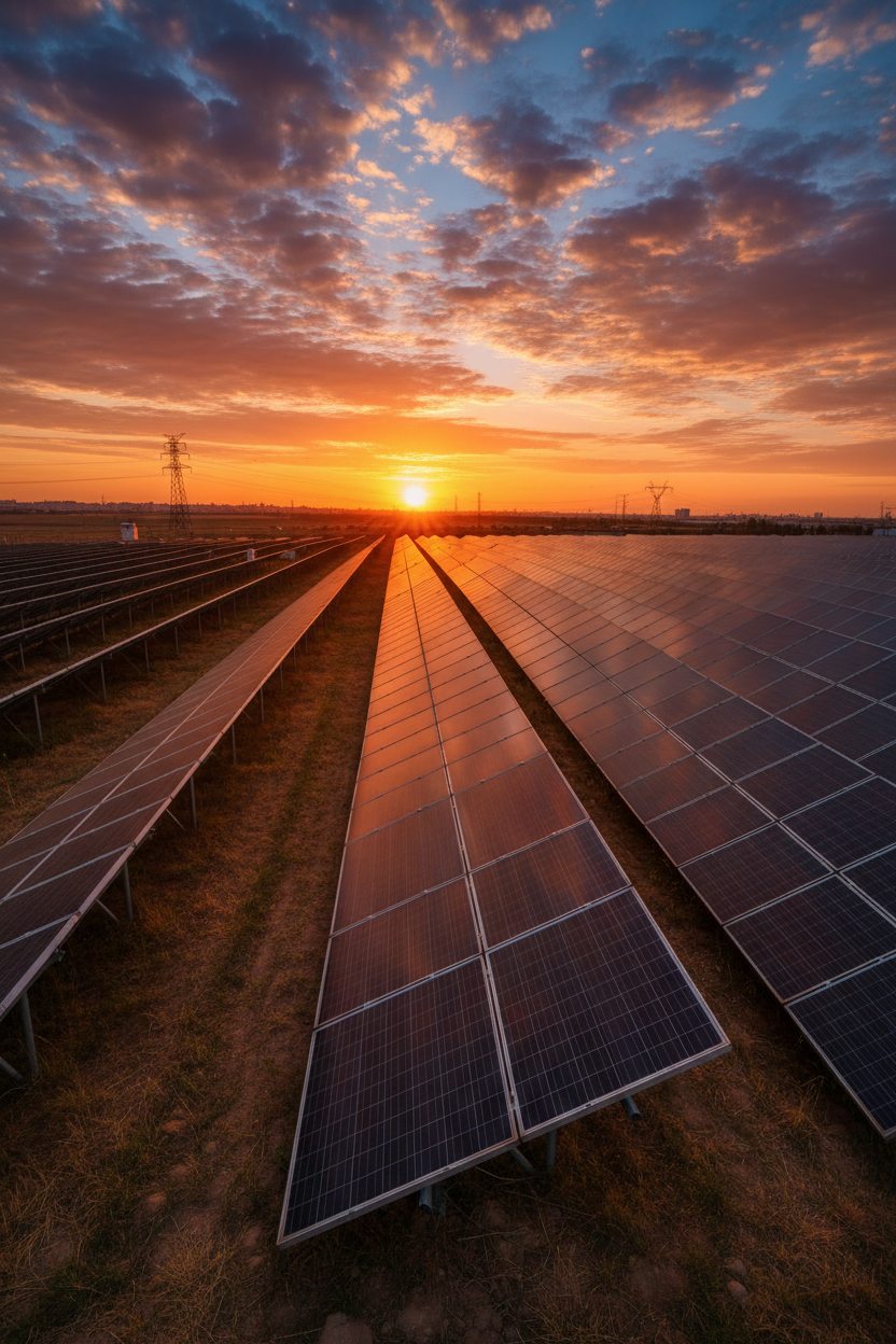 Solar Panel Sunset